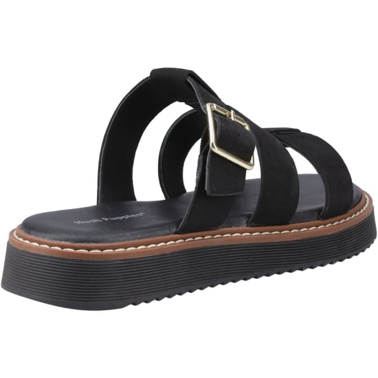Hush Puppies Celeste Slide Dames Zwart Leren Sandalen - Image 2