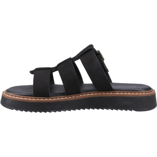 Hush Puppies Celeste Slide Dames Zwart Leren Sandalen - Image 4