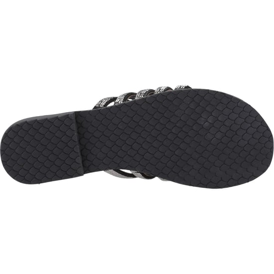 Hush Puppies Paris Slide Suède Dames Zwarte/Zilveren Sandalen - Image 3