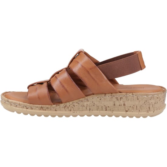 Hush Puppies Eden Wide Fit Leather Women's Tan Sandals - Image 4