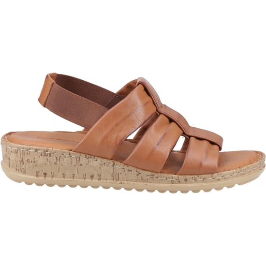 Hush Puppies Eden Wide Fit Leather Women's Tan Sandals - Image 5