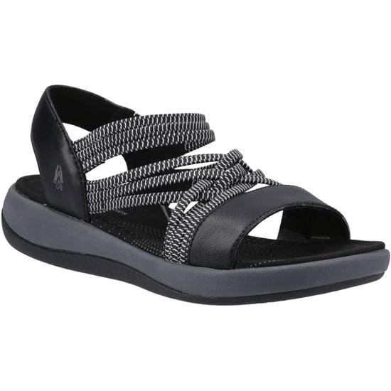 Hush Puppies Susanna Läder Dam Svarta Sandaler - Image 1