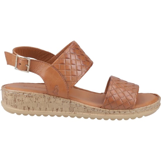 Hush Puppies Ebony Woven Leather Women's Tan Sandals - Image 5