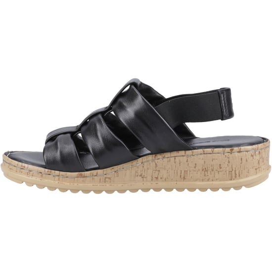 Hush Puppies Eden Wide Fit Leather Women's Black Sandals - Image 4