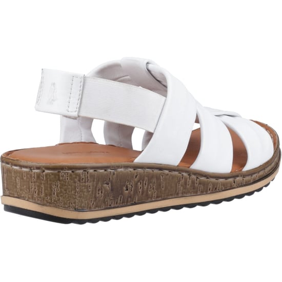 Hush Puppies Eden Wide Fit Leather Women's White Sandals - Image 2