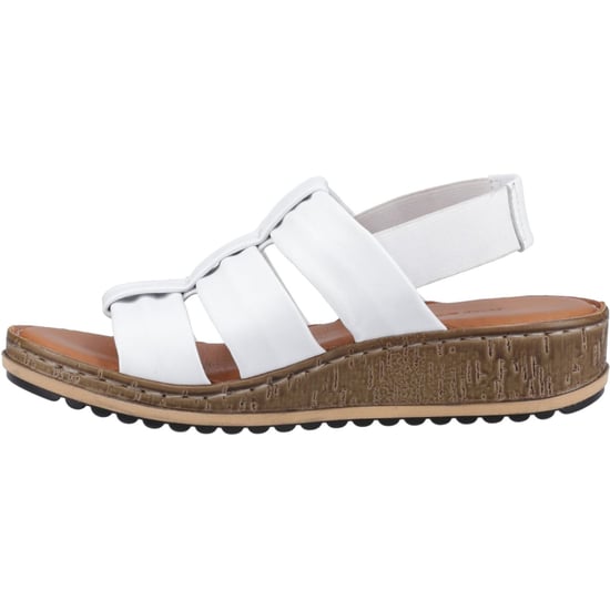 Hush Puppies Eden Wide Fit Leather Women's White Sandals - Image 4