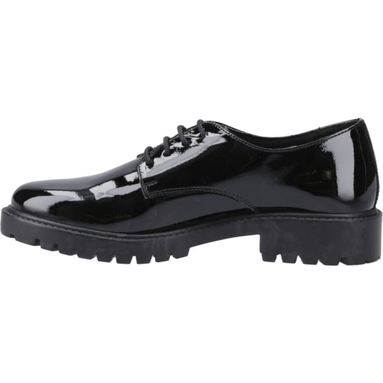 Hush Puppies Aubrey läder svarta derby skor för flickor - Image 4