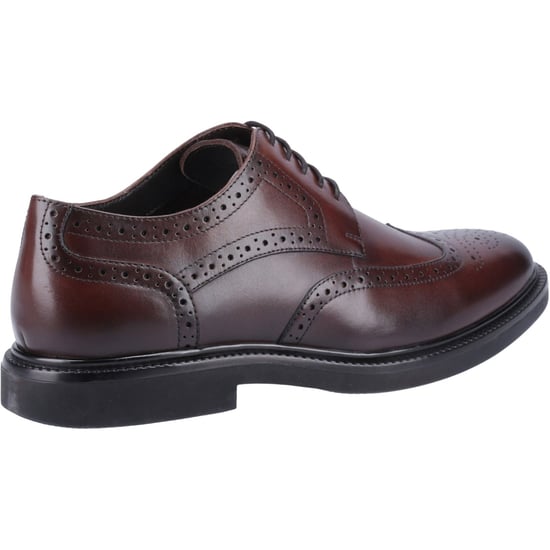 Hush Puppies Kingston Leather Men's Chocolate Brogues Shoes - Image 2