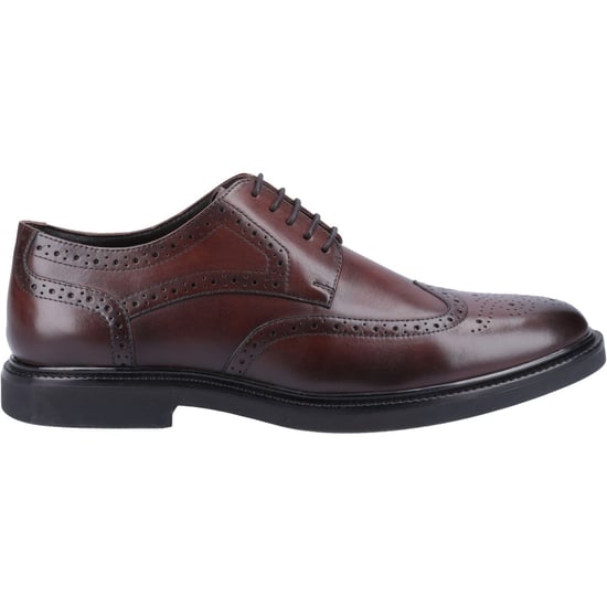 Hush Puppies Kingston Leather Men's Chocolate Brogues Shoes - Image 4
