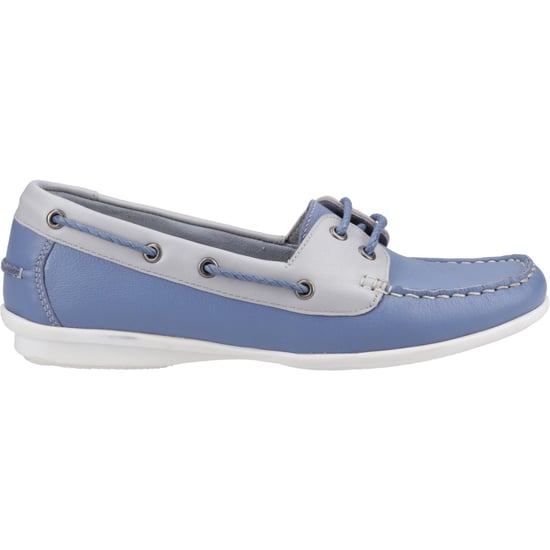 Hush Puppies Irene Leather Women's Blue Boat Shoes - Image 5