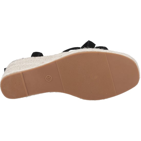 Hush Puppies Jenny Espadrille Wedge Suede Women's Black Wedges - Image 3