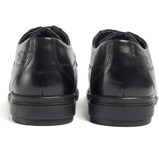 Pod Smyth Leren Heren Zwarte Veterschoenen - Image 2