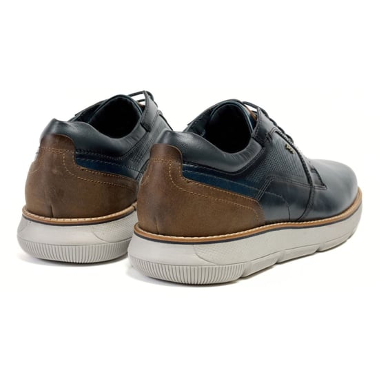Pod Finch Leren Heren Navy Veterschoenen - Image 2