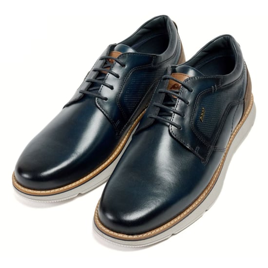 Pod Finch Leren Heren Navy Veterschoenen - Image 5