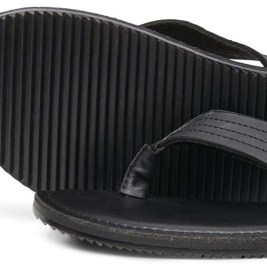 Jack & Jones Washton Läder Herr Anthracite Flip Flops - Image 4