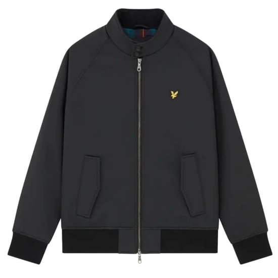 Lyle & Scott Branded Emblem Jet Black Soft Shell Jacket - Image 1