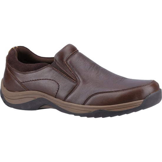 Hush Puppies Donald Leather Men's Coffee Moccasins Shoes - Image 1