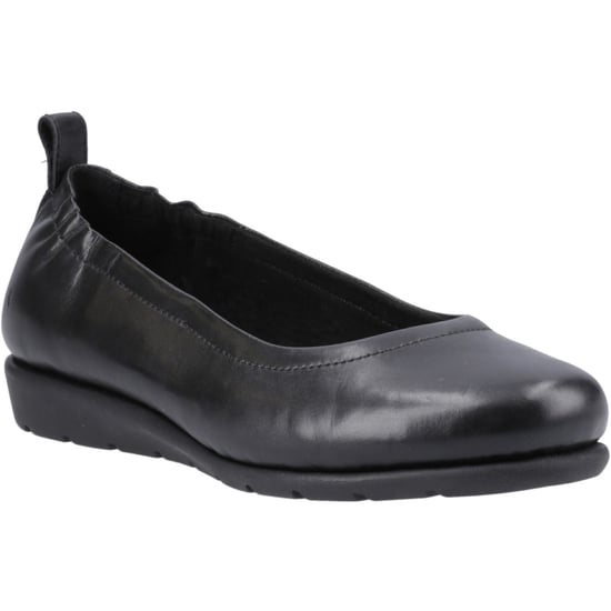 Hush Puppies Skylar Leren Vrouwen Zwarte Ballerina's - Image 1