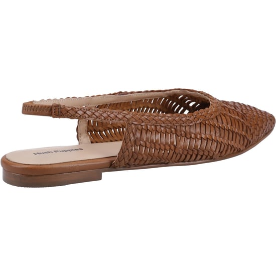 Hush Puppies Dalia Woven Leather Women's Tan Flats - Image 2