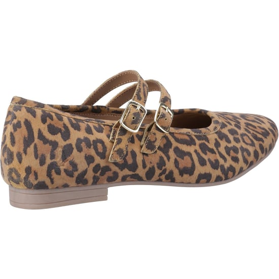 Hush Puppies Nancy Mary Jane Leather Women's Leopard Flats - Image 2
