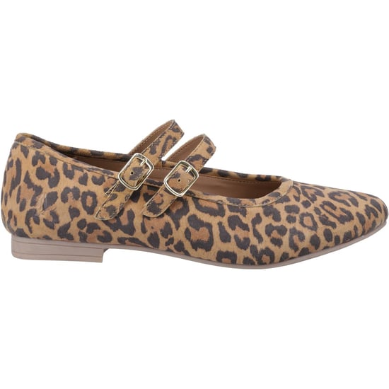 Hush Puppies Nancy Mary Jane Leather Women's Leopard Flats - Image 5