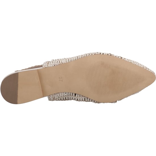 Hush Puppies Dalia Woven Leather Women's Cream Flats - Image 3