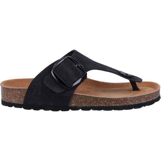 Hush Puppies Billie Suède Dames Zwarte Sandalen - Image 4