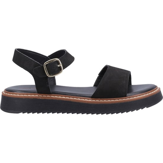 Hush Puppies Cassie Nubuck Dames Zwarte Sandalen - Image 4