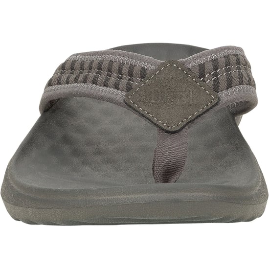 HEYDUDE Myers Flip Nu Prep Katoenmix Heren Zwart/Granietgrijs Flip Flops - Image 6