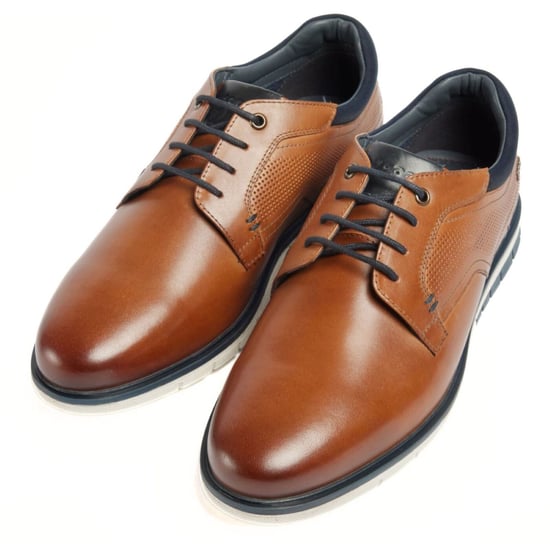 Pod Merlin Leren Heren Tan Veterschoenen - Image 5