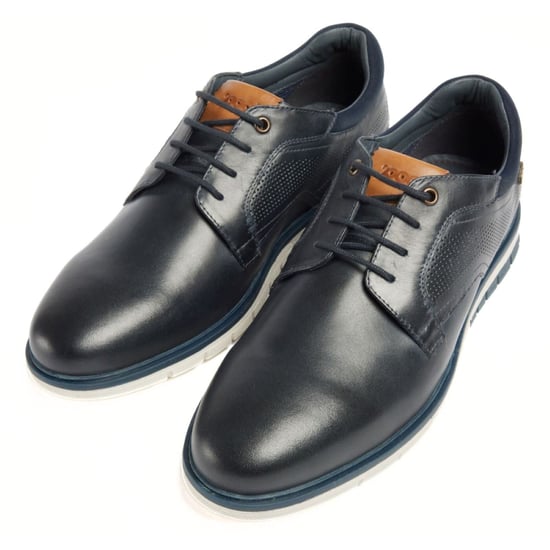 Pod Merlin Leren Heren Navy Veterschoenen - Image 5