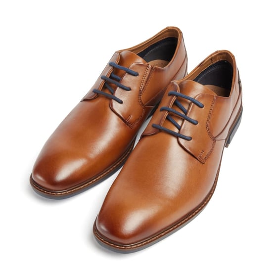 Pod Smyth Leren Heren Cognac Veterschoenen - Image 6