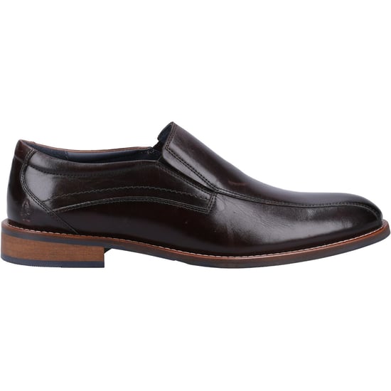 Hush Puppies Donovan Leather Men's Black Slip-On Shoes - Image 4