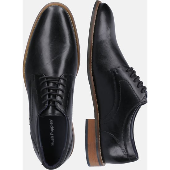 Hush Puppies Damien Snörskor i Läder för Män Svarta - Image 6