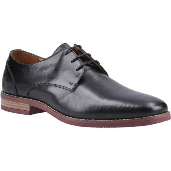 Hush Puppies Mike Läder Herr Svarta Snörskor - Image 1