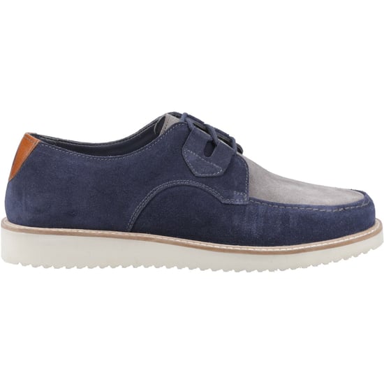 Hush Puppies Orion Suede Men's Navy/Grey Lace-Up Shoes - Image 5