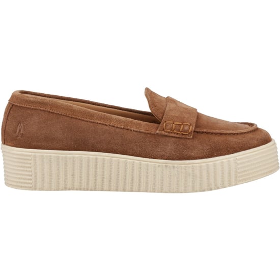 Hush Puppies Tamara Suède Dames Tan Loafers - Image 5