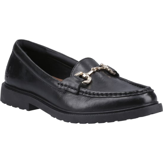 Hush Puppies Verity Snaffle Leer Dames Zwarte Instappers - Image 1