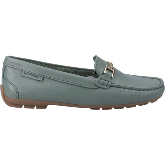 Hush Puppies Eleanor Leren Dames Sage Instappers - Image 4