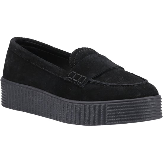 Hush Puppies Tamara Suede Women's Black Loafers - Image 1