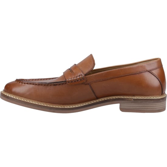 Hush Puppies Benedict Leren Heren Tan Instappers - Image 4