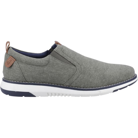 Hush Puppies Benny Canvas Herr Khaki Loafers - Image 4