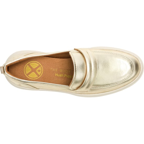Hush Puppies Joy Penny Leder Dames Champagne Loafers - Image 4
