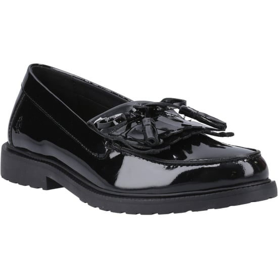 Hush Puppies Verity Kiltie Läder Svarta Loafers för Damer - Image 1