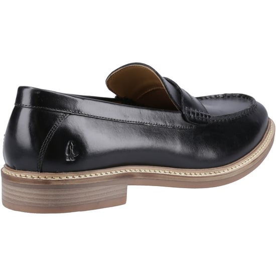 Hush Puppies Benedict Leren Heren Zwarte Instappers - Image 2