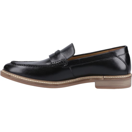Hush Puppies Benedict Leren Heren Zwarte Instappers - Image 4