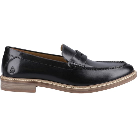 Hush Puppies Benedict Leren Heren Zwarte Instappers - Image 5