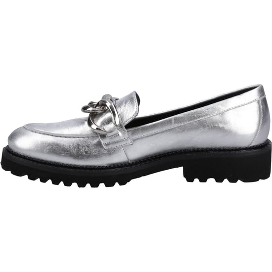 Hush Puppies Gianna Leren Dames Zilveren Instappers - Image 4