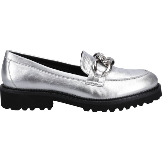 Hush Puppies Gianna Leren Dames Zilveren Instappers - Image 5