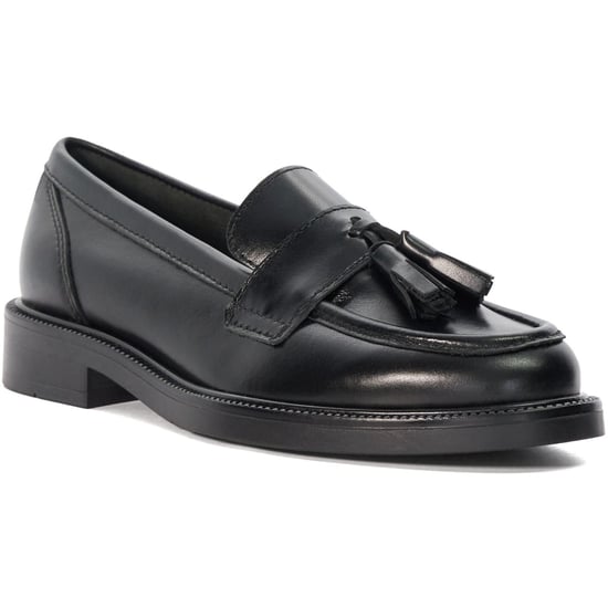 Dune Garda Leather Women's Black Loafers - Image 1